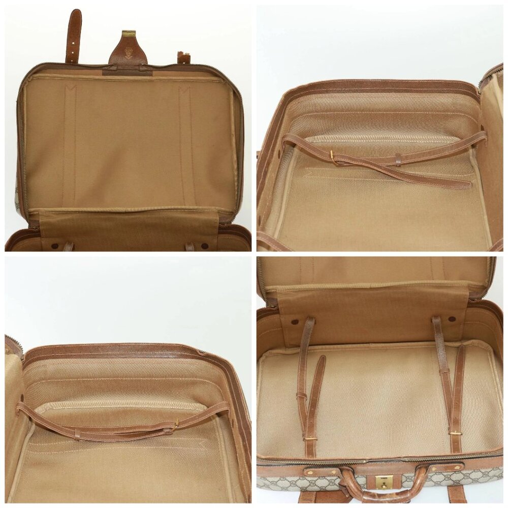 GUCCI GG Supreme Boston Bag PVC Beige Auth mr177 - Picture 15 of 16